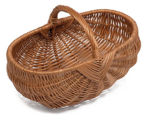 Trug wicker basket - wicker, large