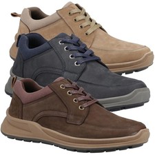 Mens Hush Puppies Adam Casual Lace Up Smart Leather Shoes Sizes 7 to 12