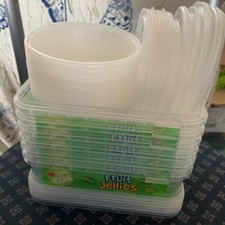 Multiple Rectangular and round Tubs & Lids Kitchen Food Storage Containers