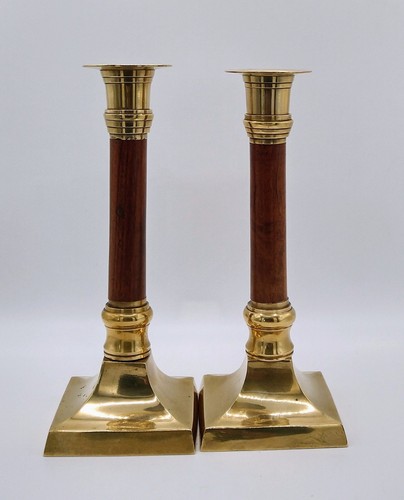 Vintage brass candlestick - brass,