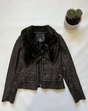 Vintage Miss Sixty Leather Jacket Womens Y2K Medium