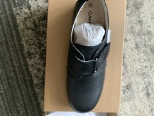 Ladies Black Damart Flat Touch Fasten Shoe Size Uk 6 E New In Box