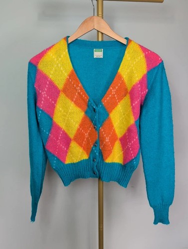 Benetton mohair blend argyle - benetton,