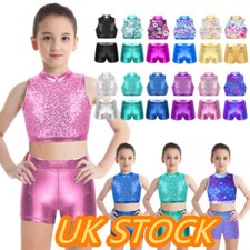 UK Kid Girl Dance Outfit Shiny