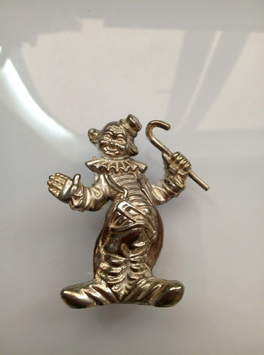 Vintage pewter clown figurine - vintage,