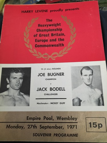 Boxing programme joe bugner - boxing,