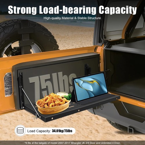Foldable tailgate table black - foldable,