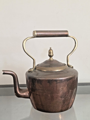 Vintage copper brass kettle - brass,