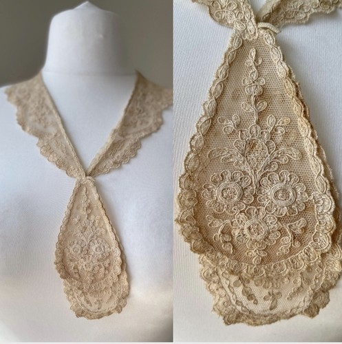 Edwardian handmade lace collar - handmade,