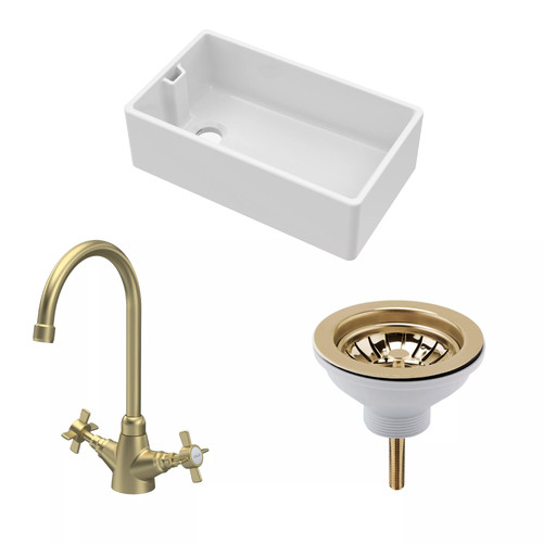 Traditional fireclay kitchen - traditional,