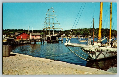 Postcard mystic seaport - mystic,
