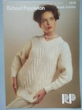 LADIES' CABLE SWEATER, 32-40"