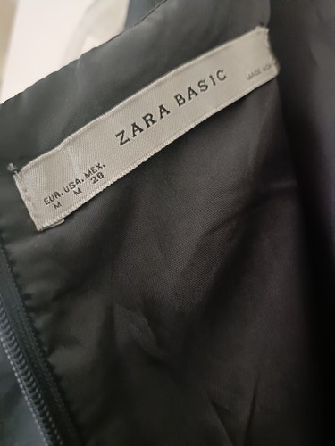 Zara black linen dress - zara, m
