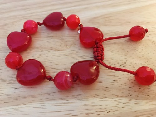 Lola rose red heart bracelet - heart,