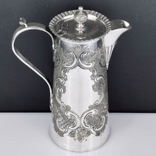 Antique Ornate EPBM Silver Plated 2 Pint Jug Deakin Sheffield