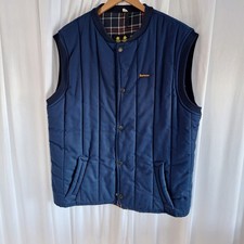 Vintage Barbour Men's Quilted Gilet / Body Warmer -Blue -Size XL -Good Condition