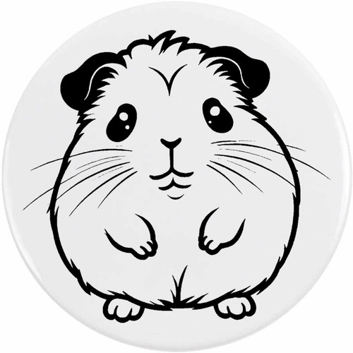 Cute guinea pig button - 'cute,