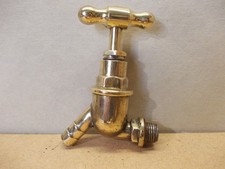 Vintage brass small 1/4" water tap, suit stationary engine, good working order