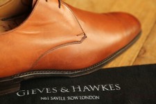 Joseph Cheaney Tan Brown Leather Derby Shoes UK 8 F US 9 EU 42