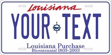 Louisiana 2002 license plate - 2002,