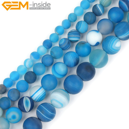 Natural blue banded agate - natural,