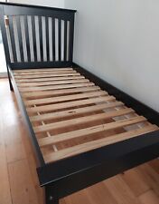 M&S Hastings Single (Size 3 ft) Bed in Black Colour, in Excellent Condition