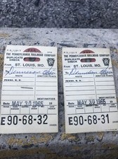 2 VINTAGE 1950s TAGS