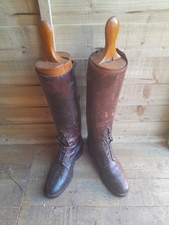 ANTIQUE WW1 1914-18  OFFICERS  SOLDIERS  BOOTS WITH TREE STUBS