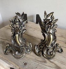 Antique Brass Fire Dogs