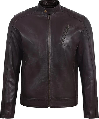 Men burgundy genuine - men's,