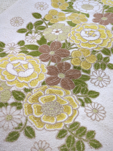 Vintage green brown yellow - brown,