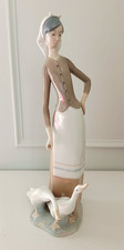 Vintage LLADRO Girl With Geese  #1035 1969-95 Porcelain figure 