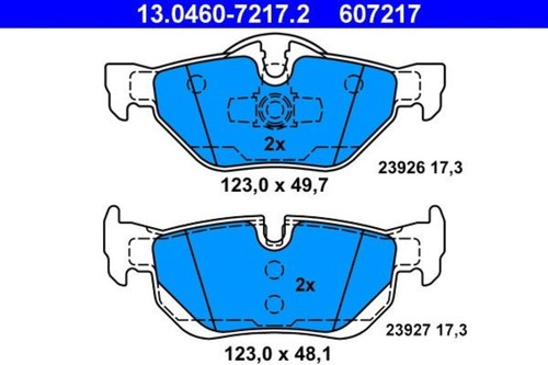 Disc brake pad set ate - brake, fits