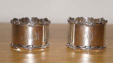 Pair Sterling Silver  Napkin