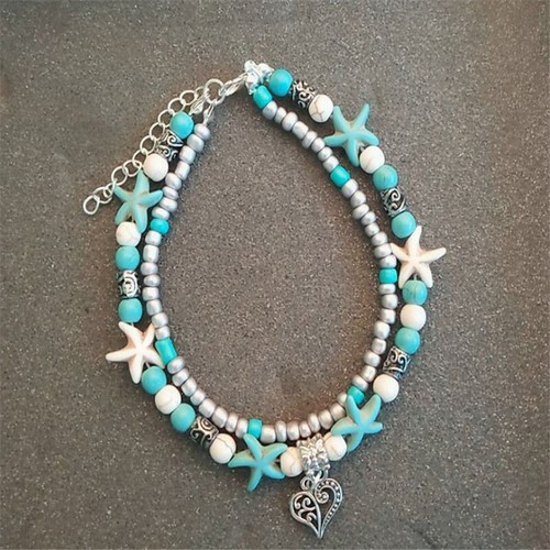 Womens ankle bracelet silver - ankle,