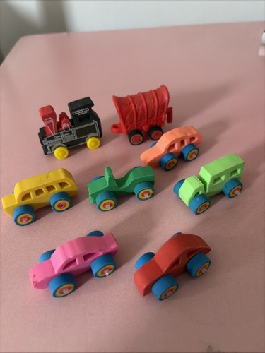 Vintage 1980s vehicle erasers - vintage,