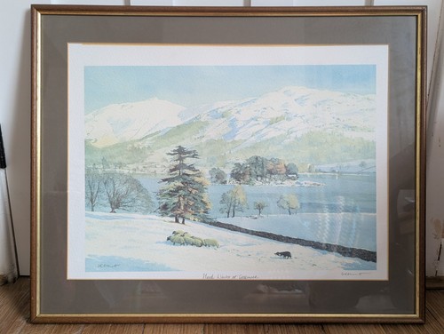 Framed signed water colour - signed,