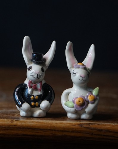 Vintage ceramic bunny - vintage,