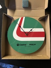 CASTROL wall clock alloy silent quartz man cave garage shed freepost