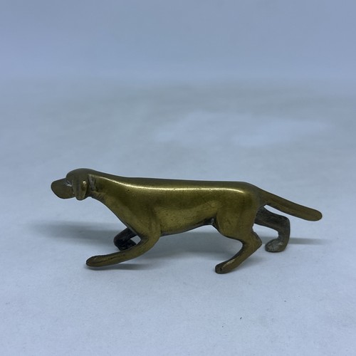 Vintage brass setter dog - brass,