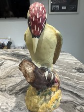 BESWICK BIRD GREEN WOODPECKER Model No. 1218 MATTE. 22cm (8.75") VGC