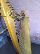 Clarsach Silver Spear Harp 27 Strings Musical Instrument with Case, Used