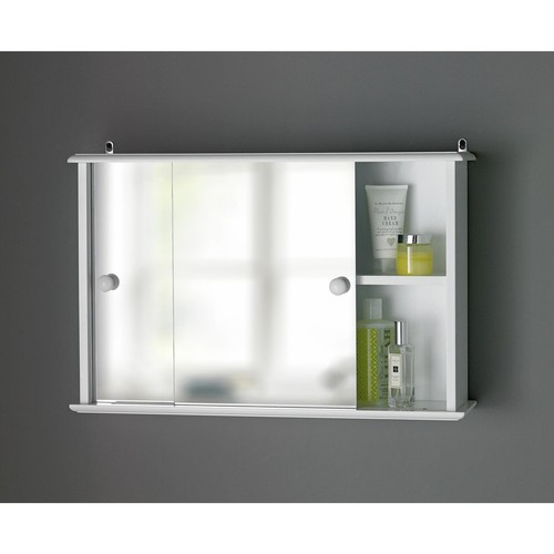 Mirrored bathroom cabinet - bathroom,