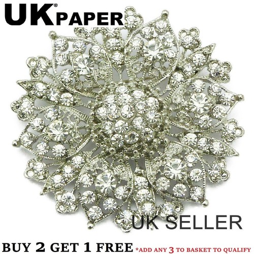 Large silver flower - silver,
