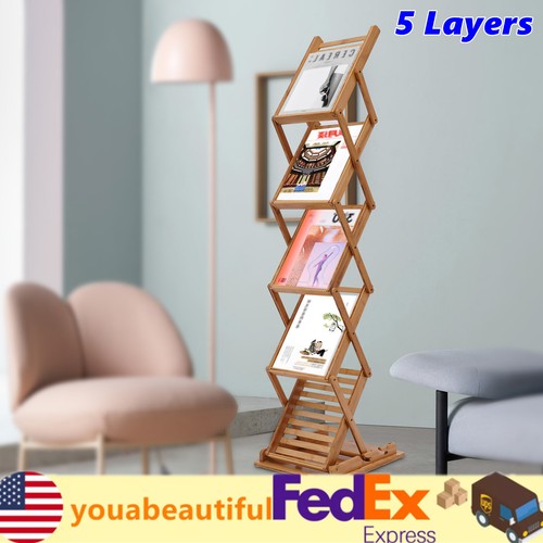 Foldable wood book rack - wood,