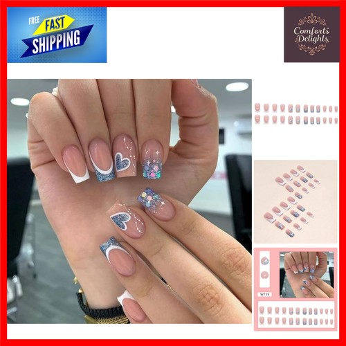 False nails short french - false,