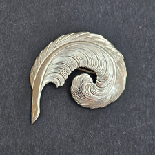 Vintage Curled Feather Brooch