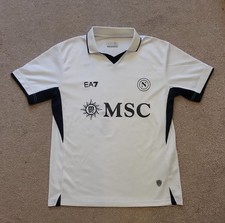 SSC Napoli 24/25 EA7 White Away Shirt in Size M (Medium)