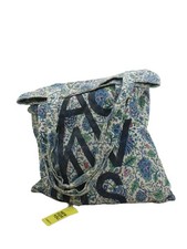 Jack Wills Women's Bag Blue Floral 100% Cotton Tote