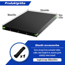 Heavy Duty Waterproof 6 Ft X 4 Ft Trailer Cover Black 183x122x13cm 420D UK